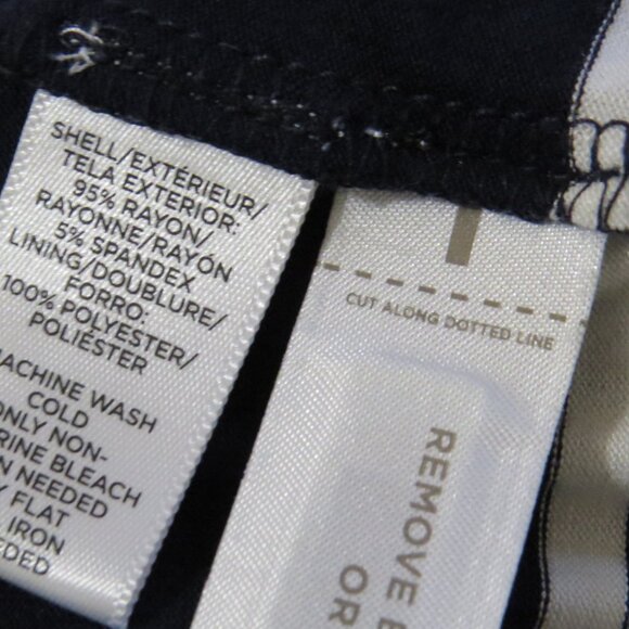 LOFT Striped Maxi Dress SIZE Medium Blue White Stretch Keyhole Button - Picture 8 of 9